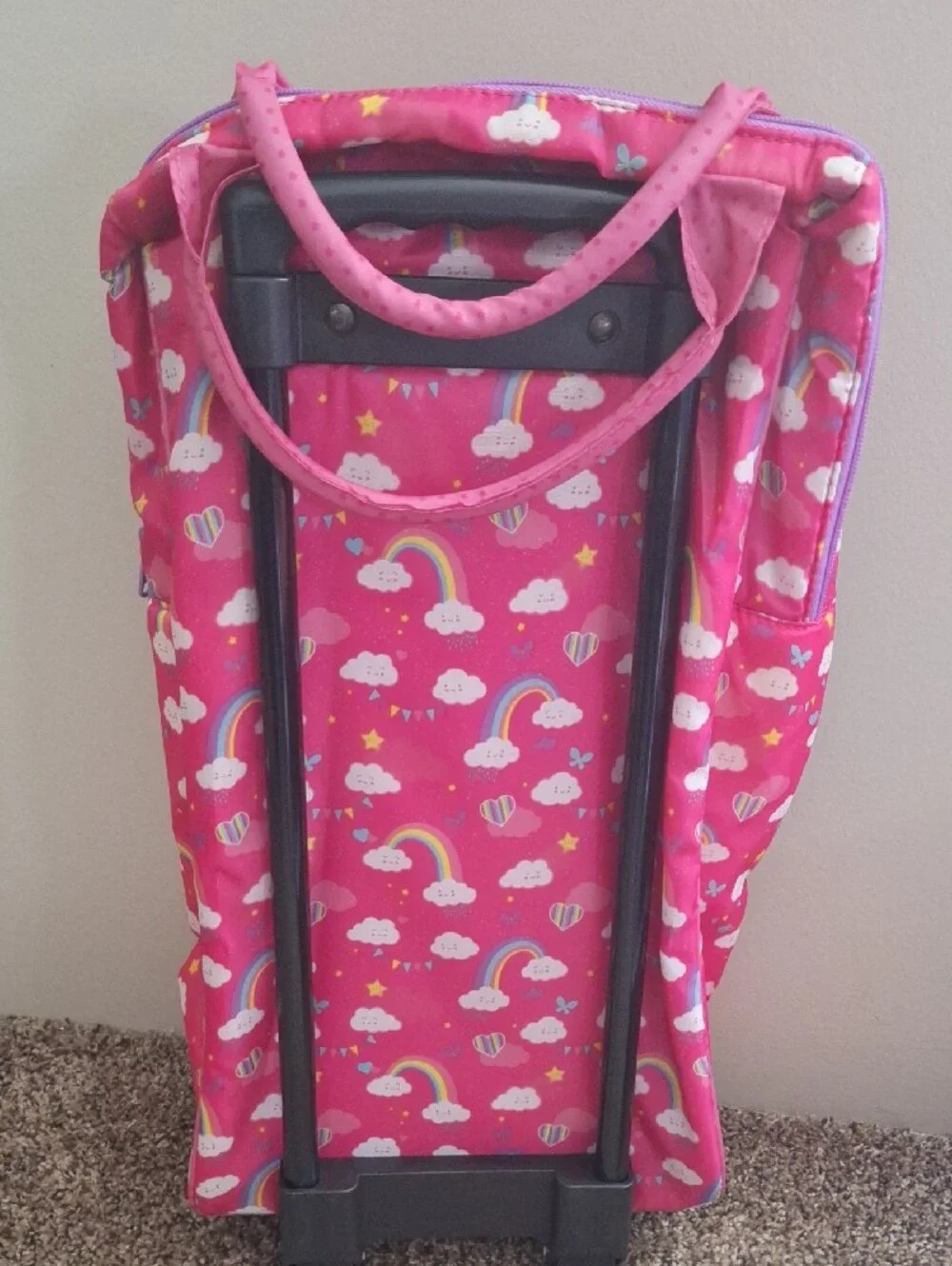 Pink Rainbow Heart Doll Carry Bag